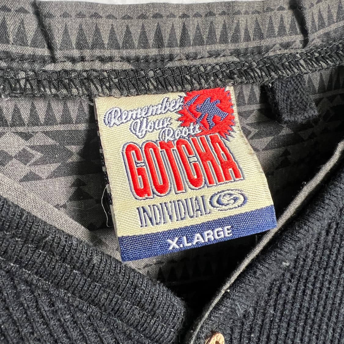 Gotcha 갓챠 나바호 블랙 와플 롱슬리브 XL 상품이미지3