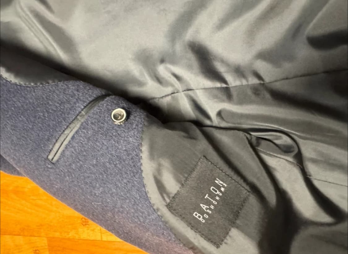 [100]국내양복점제작 블루그레이 비스포크 캐시미어코트 상품이미지5