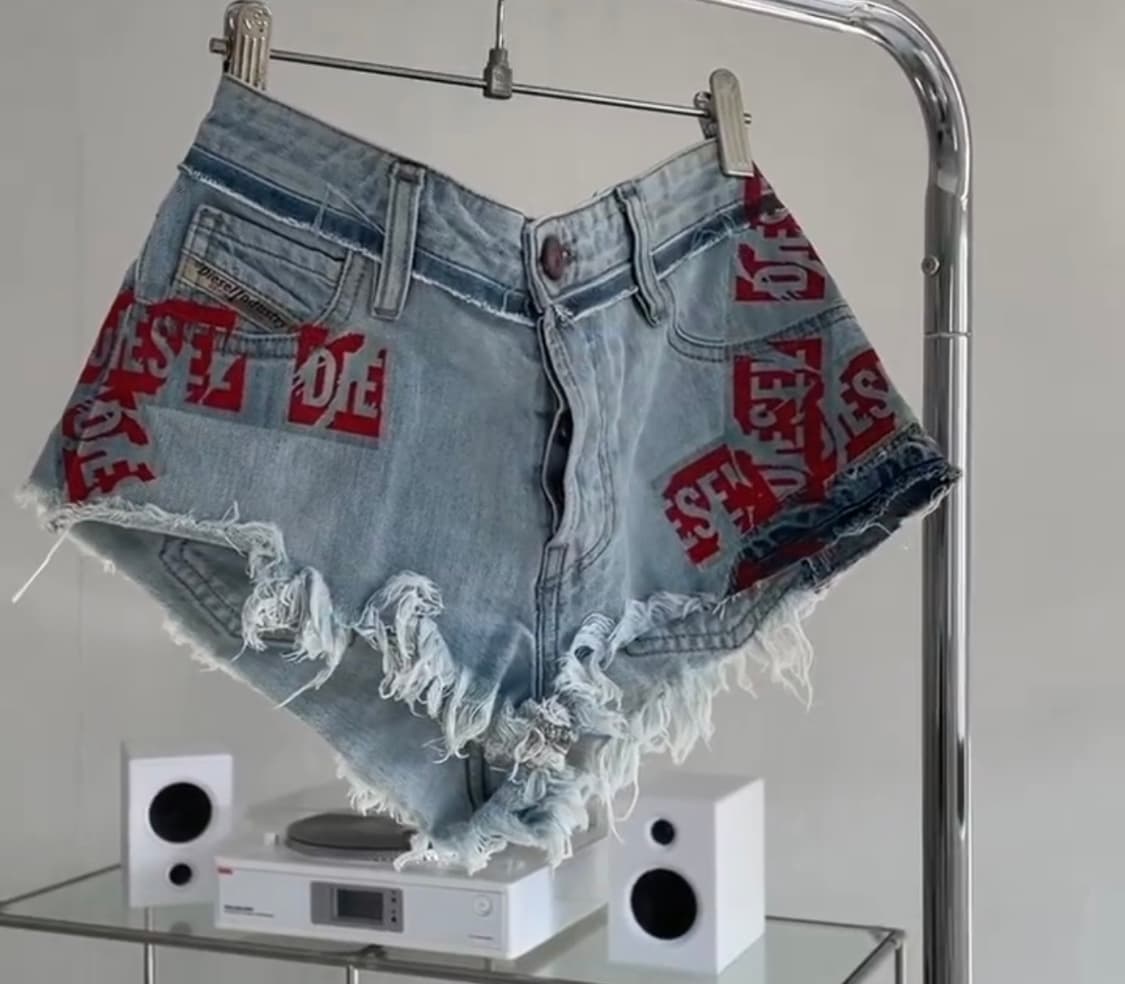 디젤 테이핑 핫팬츠  상품이미지3