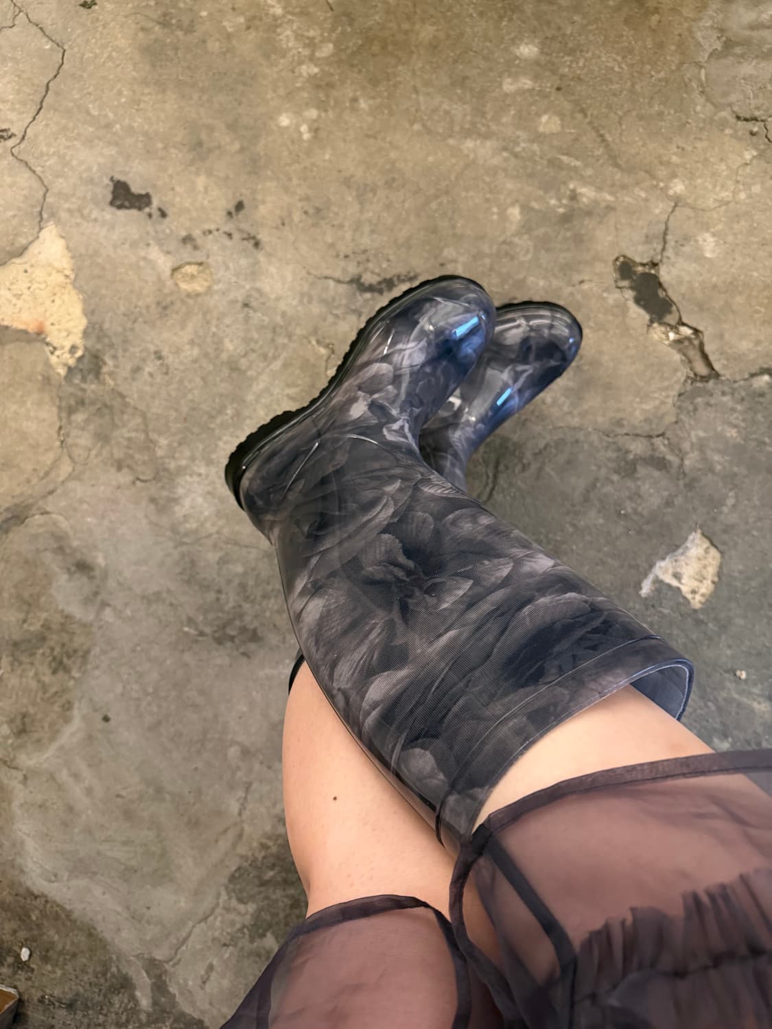 발렌티노 로즈 패턴 레인 부츠  상품이미지8