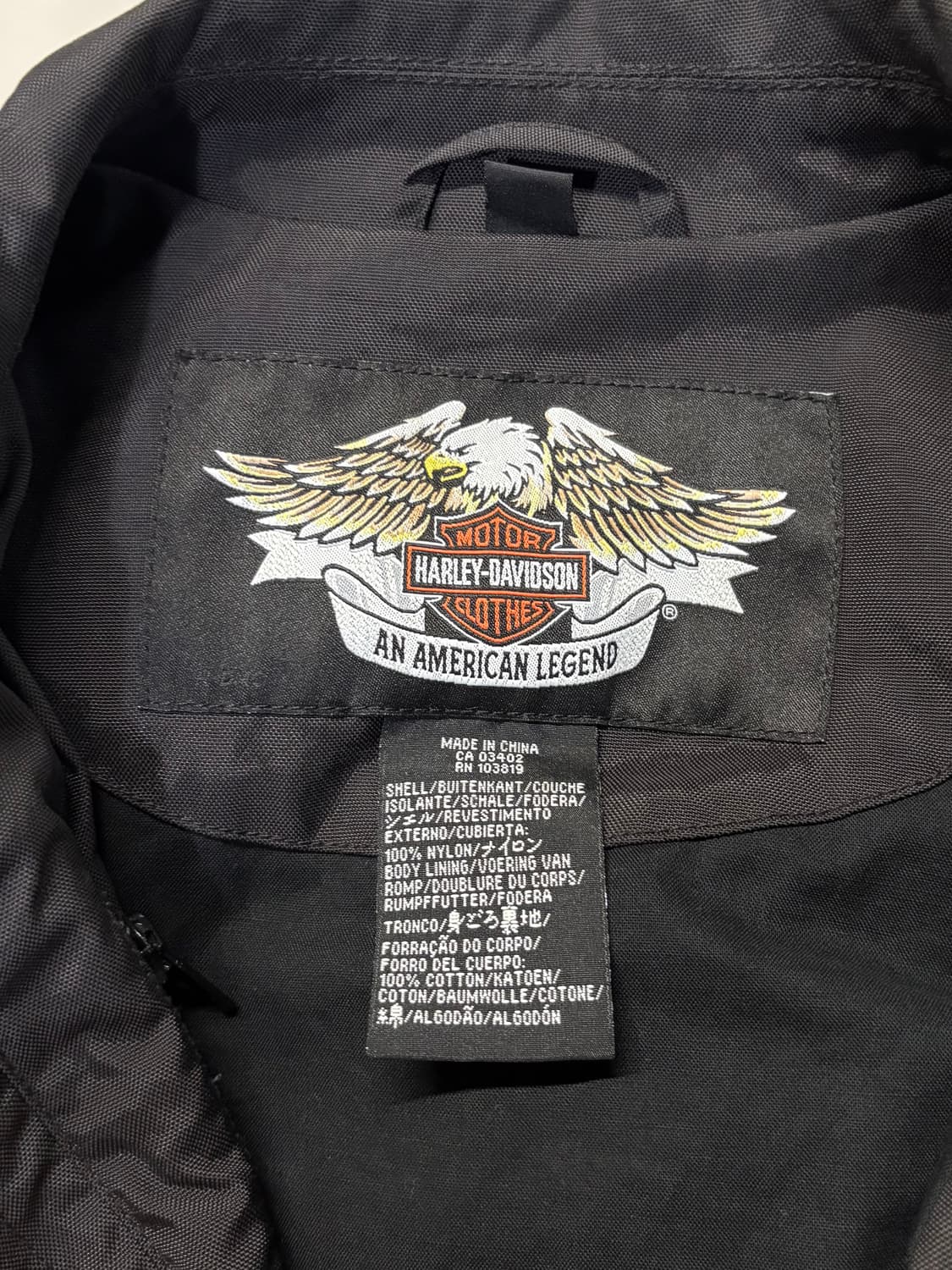 HARLEY DAVIDSION nylon coach jacket blac 상품이미지4