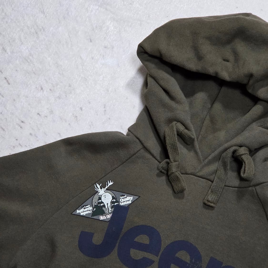 빈티지 지프 카키 후드티 상품이미지2