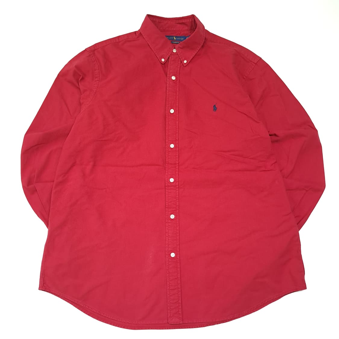 CL583 2XL 폴로 00s 코튼 버튼다운 네이비포니 레드 셔츠 남방 상품이미지1