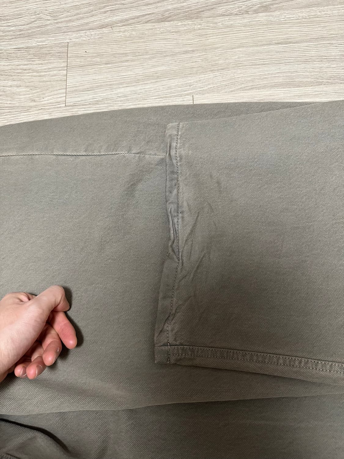 헤칭룸 Wide Curve Jeans Olive 3 상품이미지4