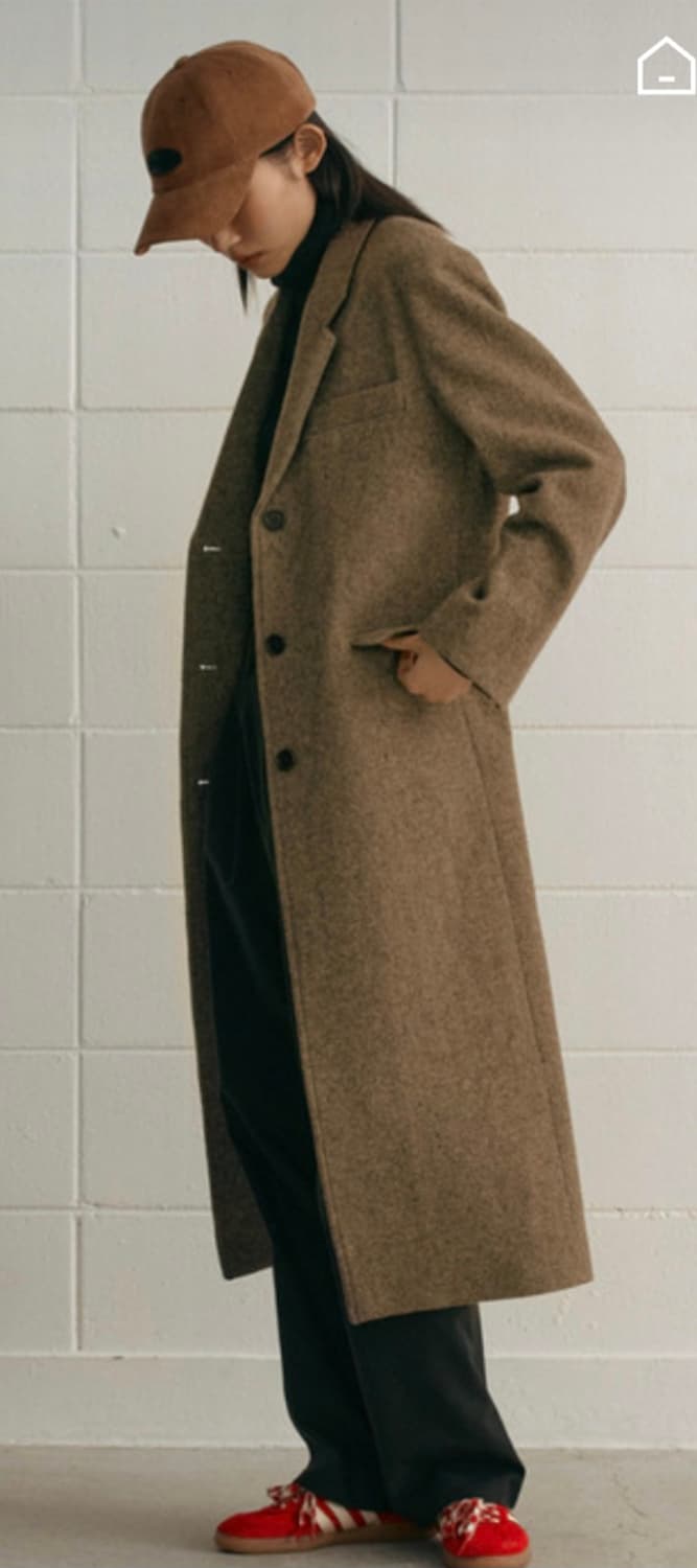 시엔느(sienne) roger 울 블랜드 코트 - 카키브라운 상품이미지2