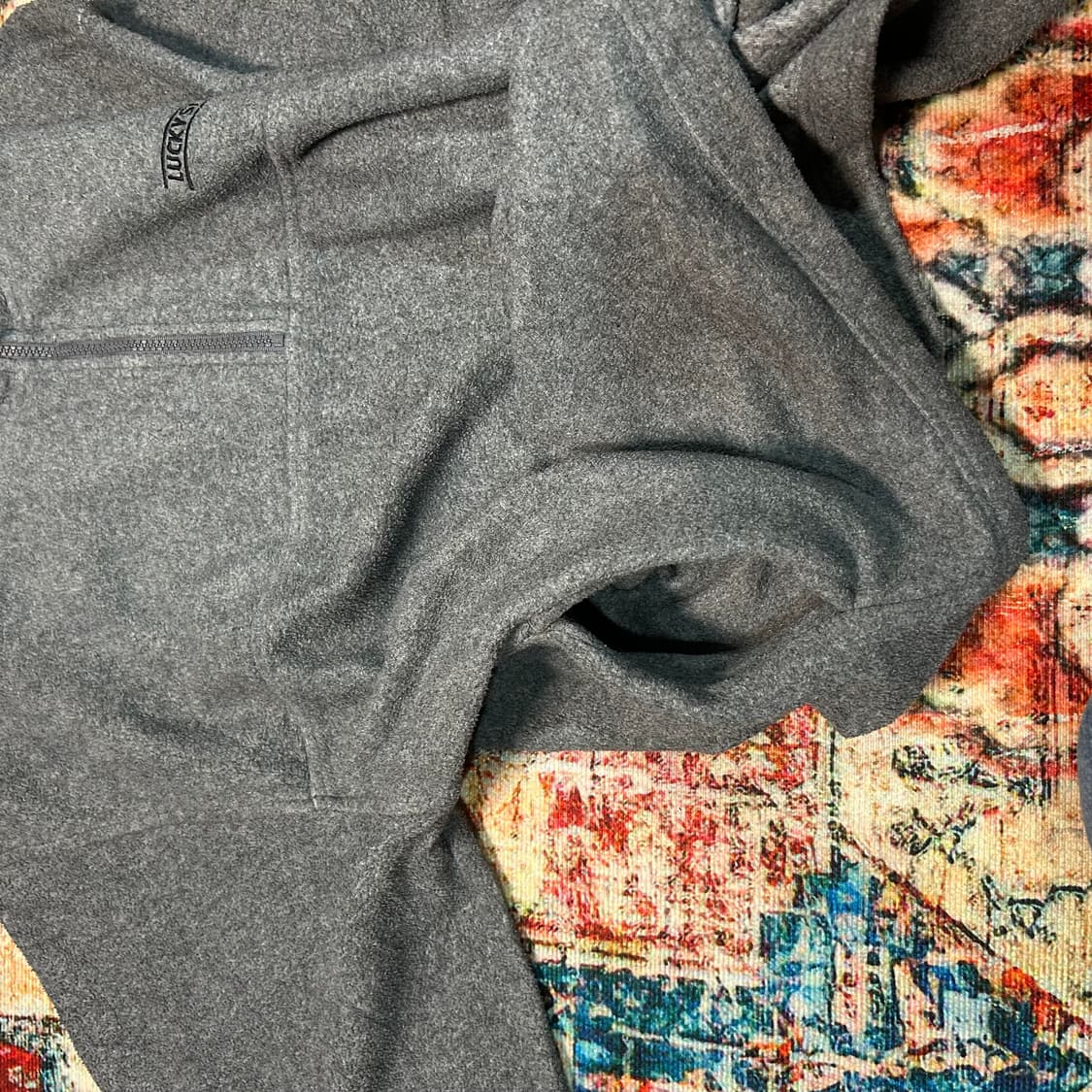 [XL] 90s 럭키스트라이크 플리스 하프집업 상품이미지7