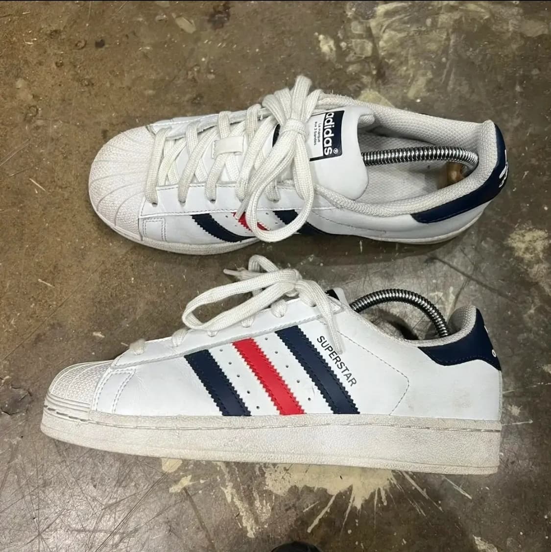 240) 아디다스 슈퍼스타 파운데이션 흰곤빨 스니커즈 운동화 상품이미지3
