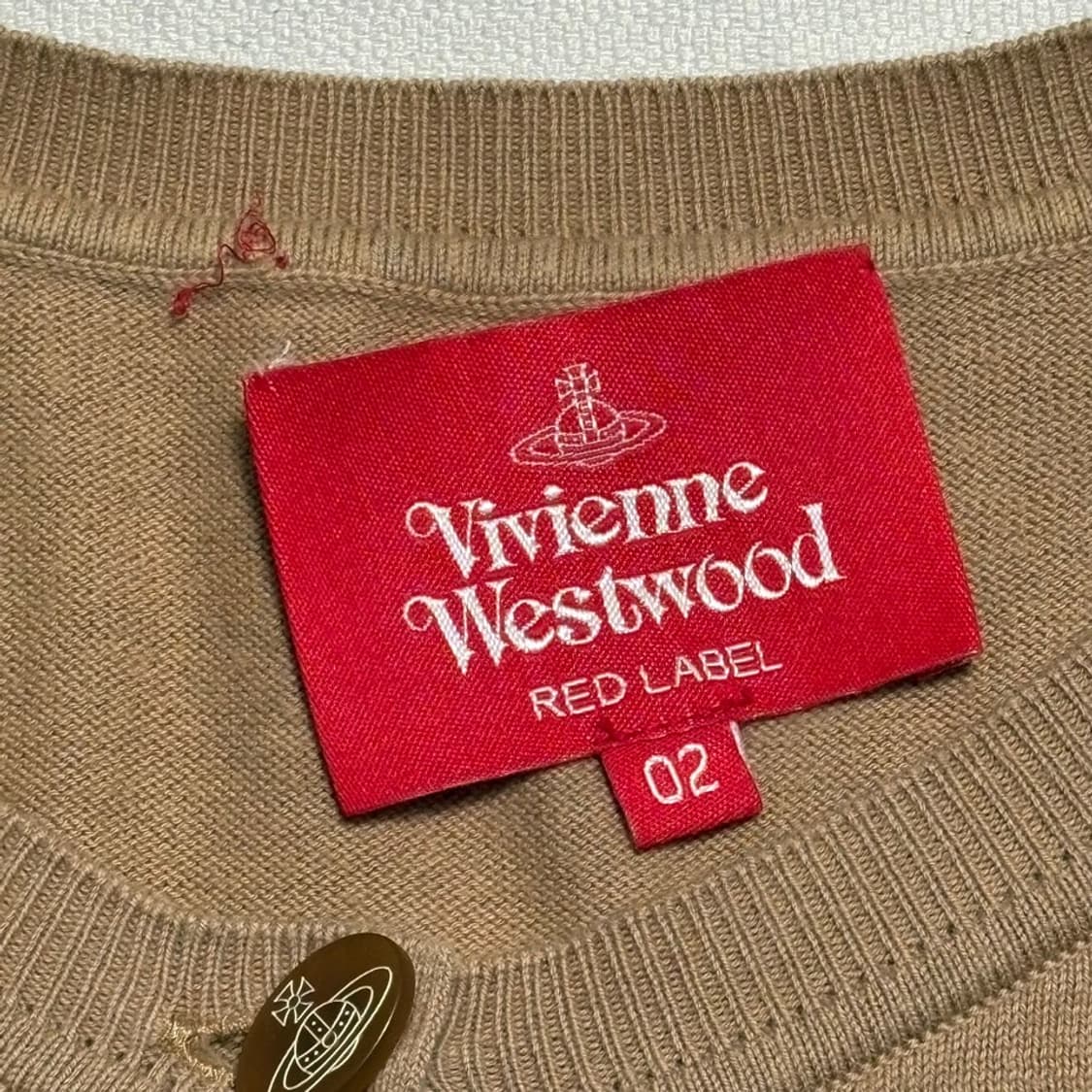 02 비비안웨스트우드 레드 라벨 베이지 울 가디건 상품이미지4