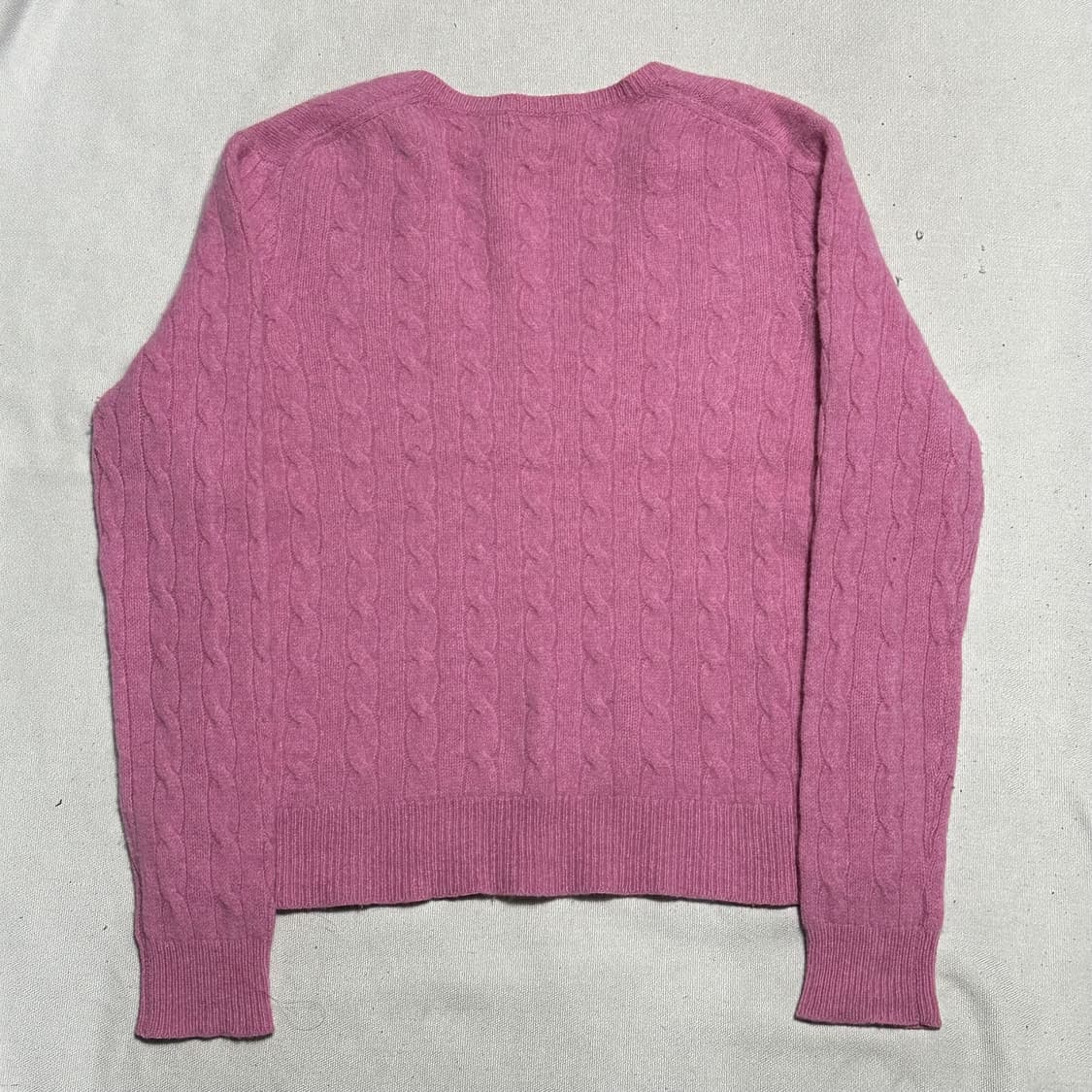 XL 폴로랄프로렌 여성용 핑크 브이넥 캐시미어 니트 상품이미지3