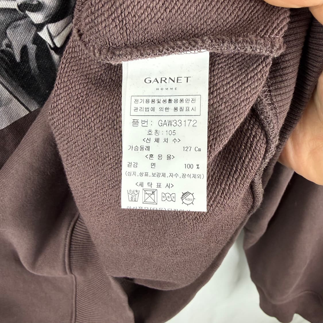 105) 가넷옴므 Jeroz 콜라보 스웨트 맨투맨 상품이미지5