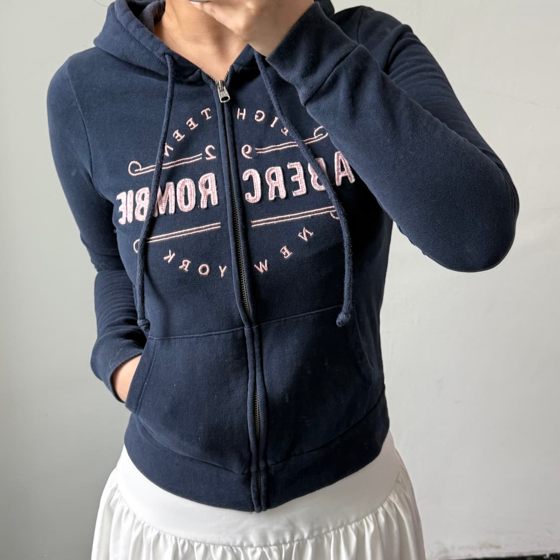 [S] 아베크롬비 앤 피치 블루핑크 후드집업 상품이미지2