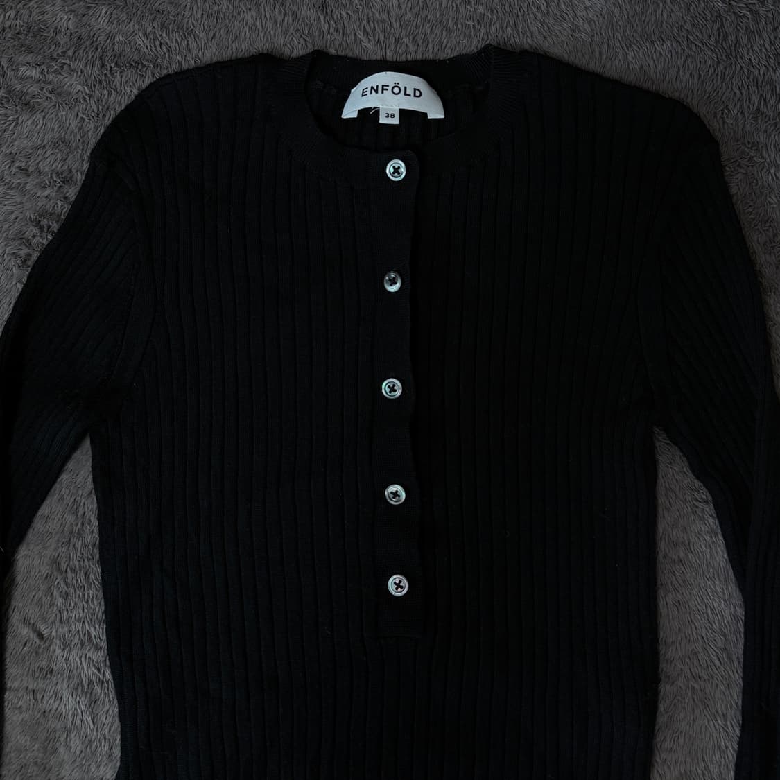 ENFOLD 엔폴드 딱붙 슬릿 골지 롱슬리브 울 니트 상품이미지6