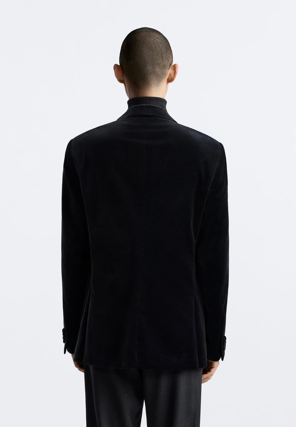 (ZARA) 벨벳 블레이저 블랙 (XL) 상품이미지6