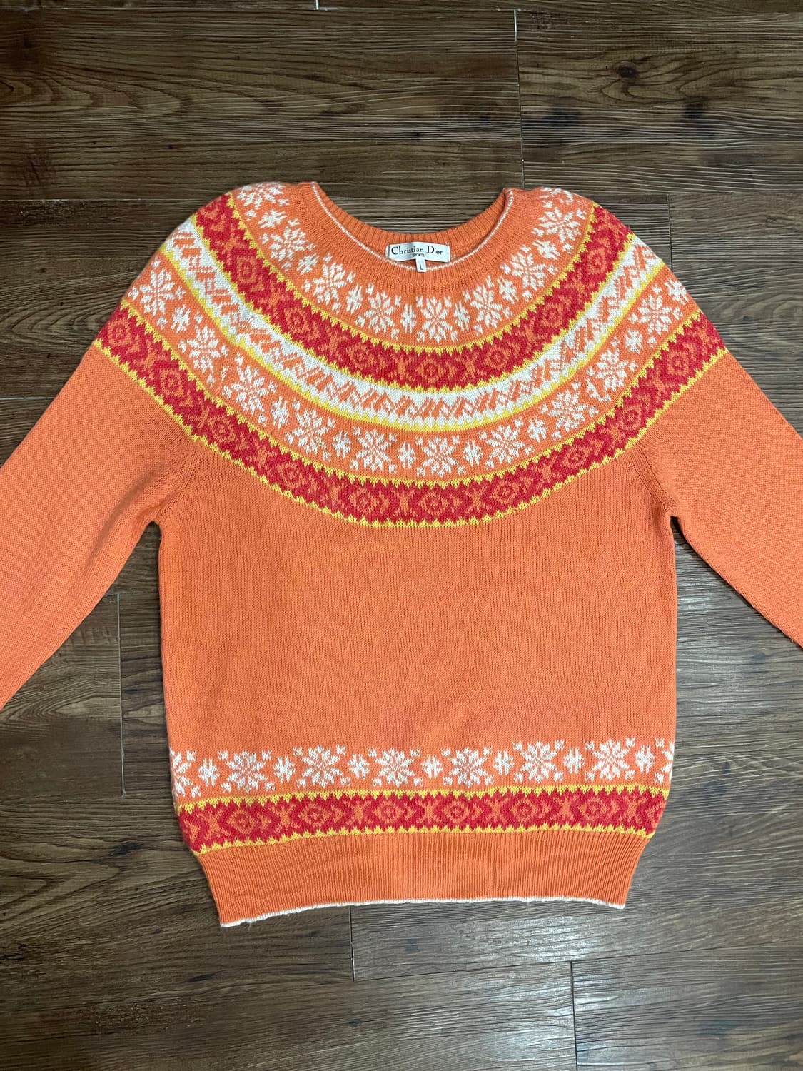 90s Christian Dior Fair Isle Knit Sweate 상품이미지3