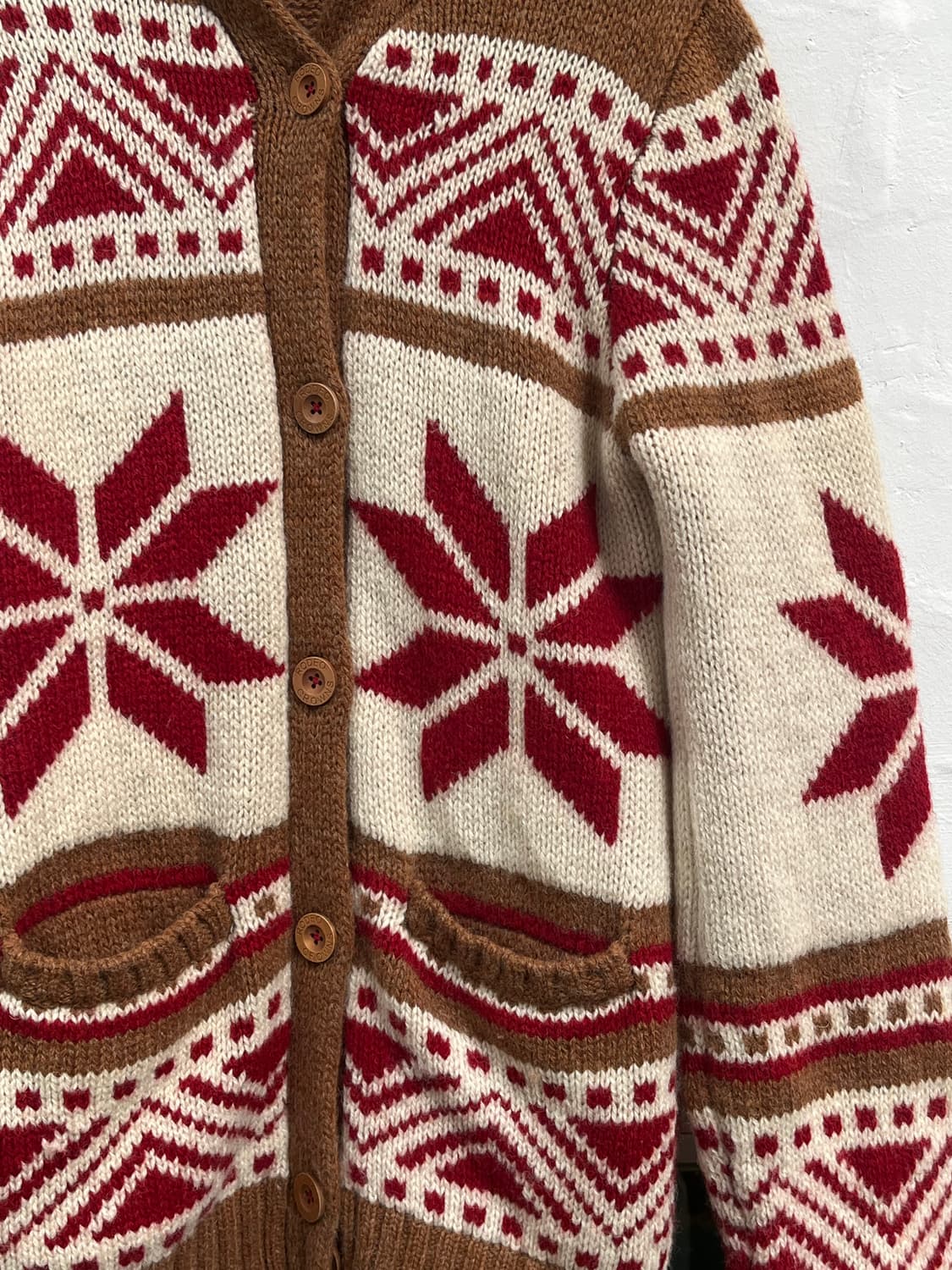 Rodeo Crowns 노르딕 패턴 울 니트 가디건 2 상품이미지3