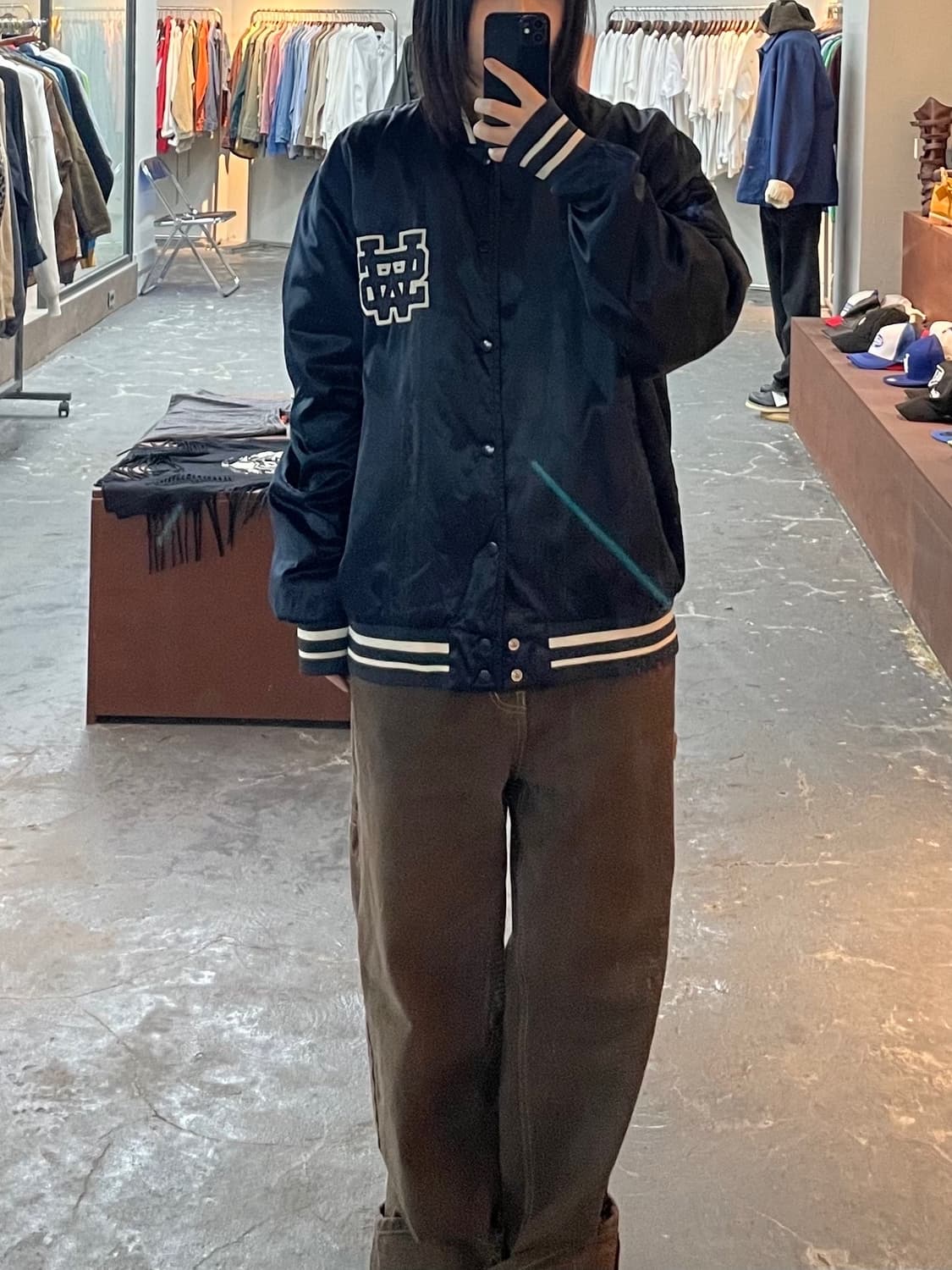 나이키 새틴 나일론 스타디움 바시티 자켓 H1185 상품이미지1