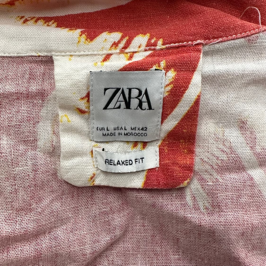 [ 정품/L ] ZARA 하와이안 반팔 셔츠 b15 상품이미지4