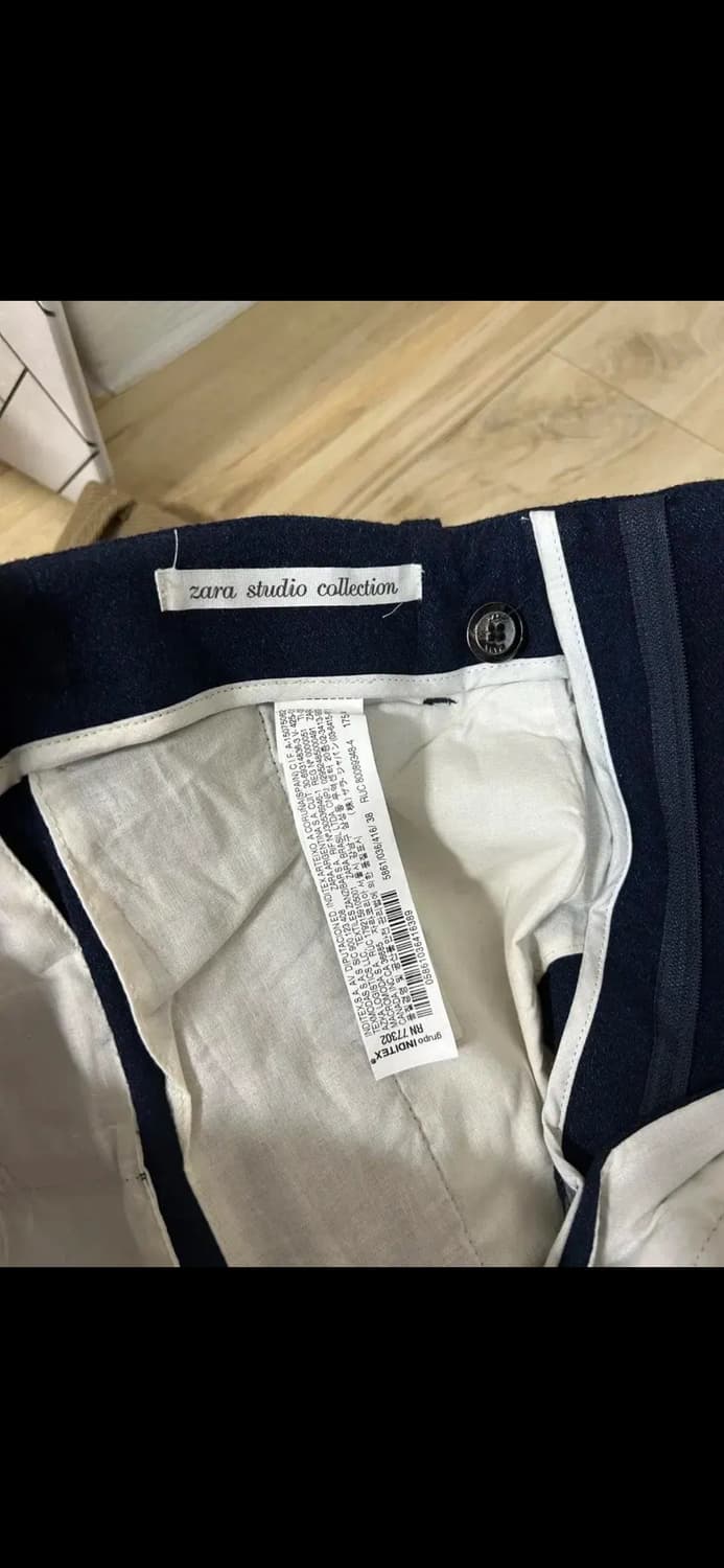 자라 리미티드에디션 네이비멜란지 남성 팬츠 상품이미지7