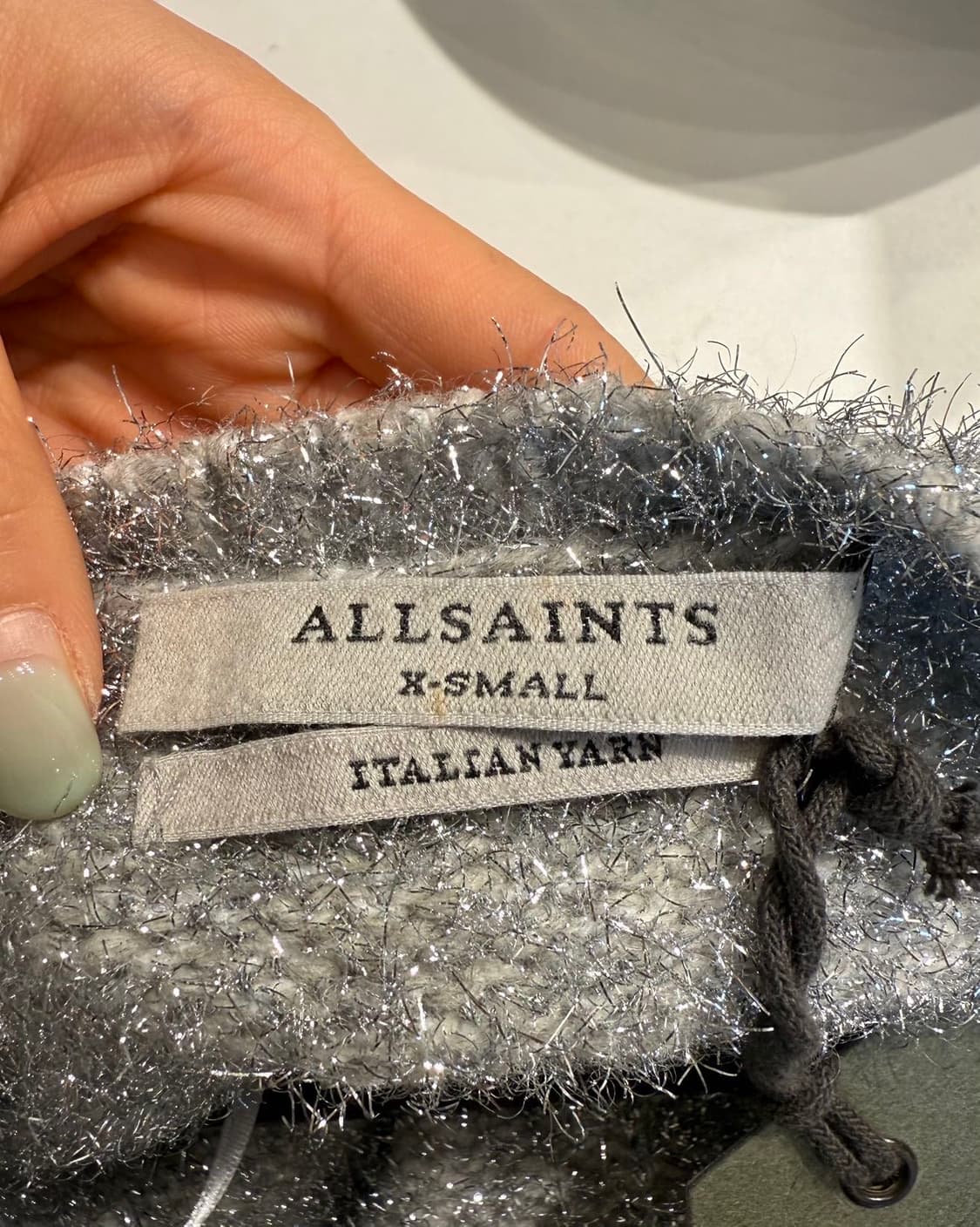 올세인츠 실버 로제타 틴셀 크롭 니트 상품이미지8