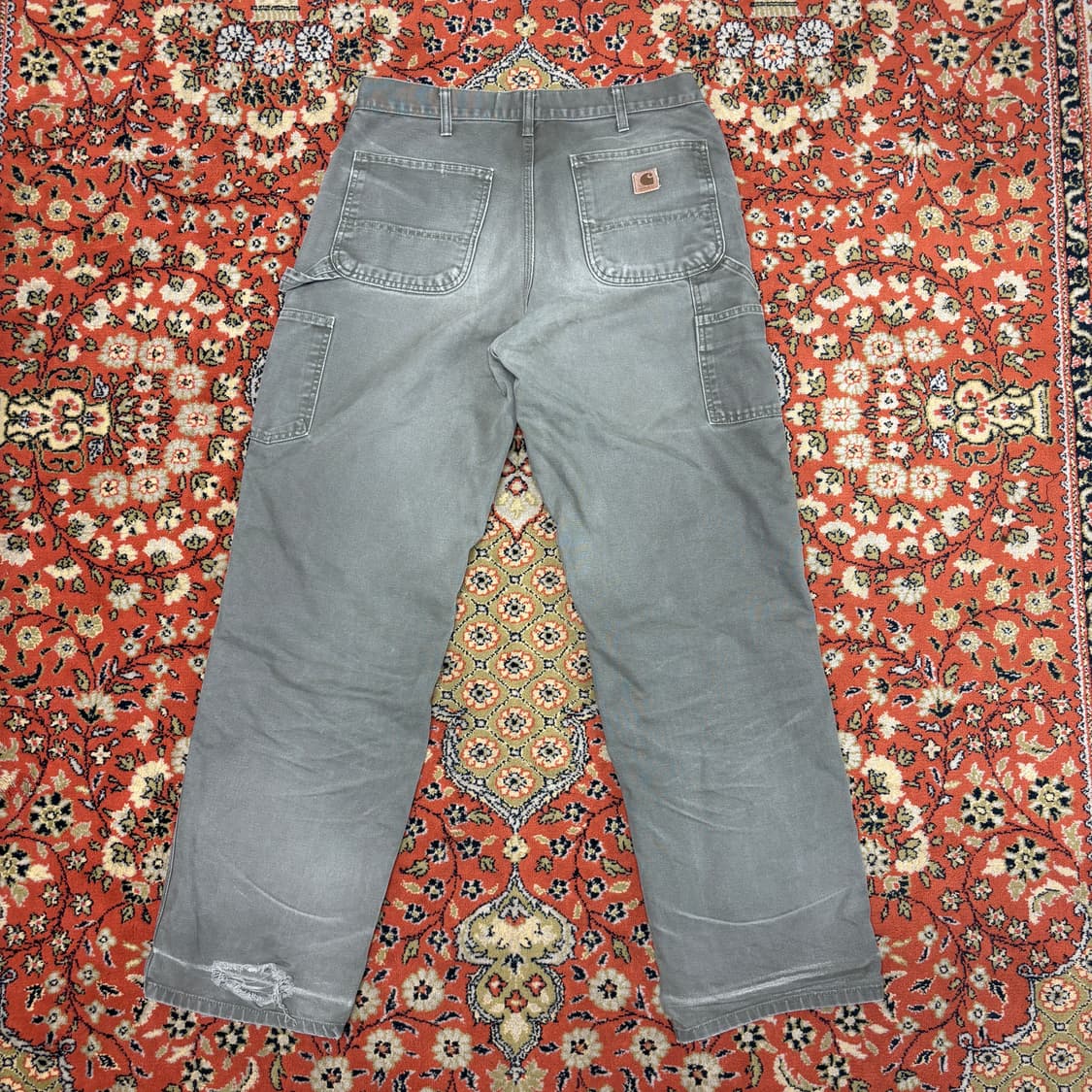 [33] 칼하트 싱글니 모스그린 워크팬츠 상품이미지2