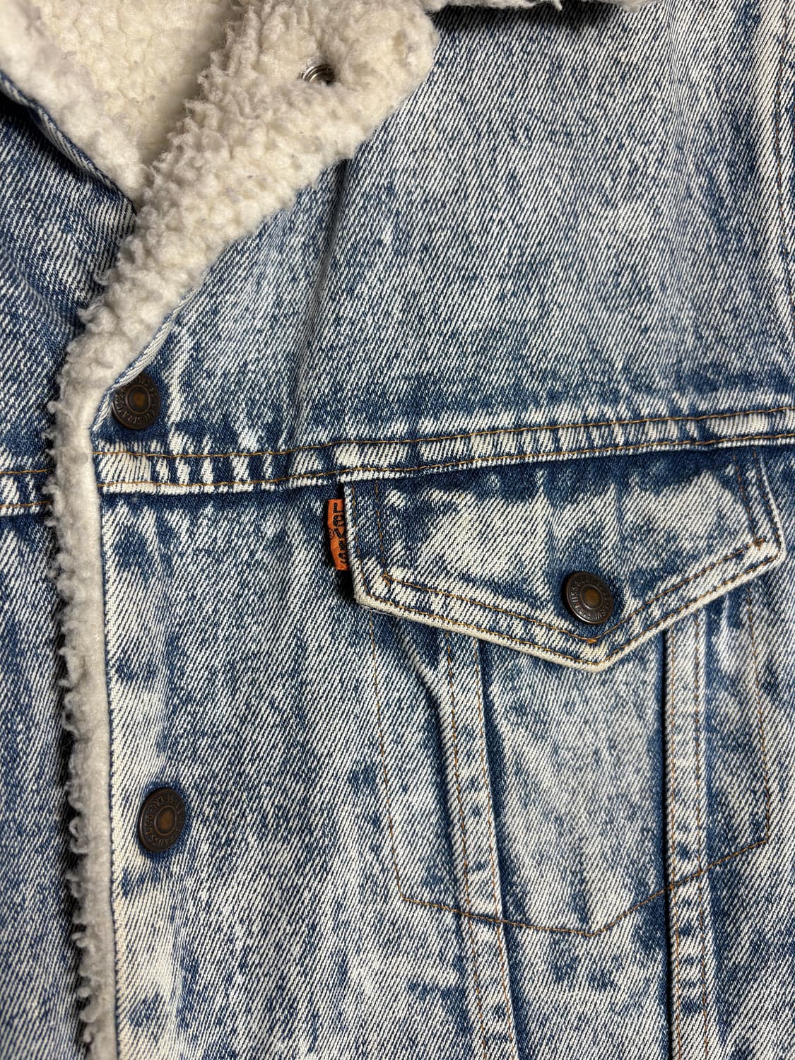 Levis 리바이스 오렌지탭 사어링 카라 데님 자켓 상품이미지4