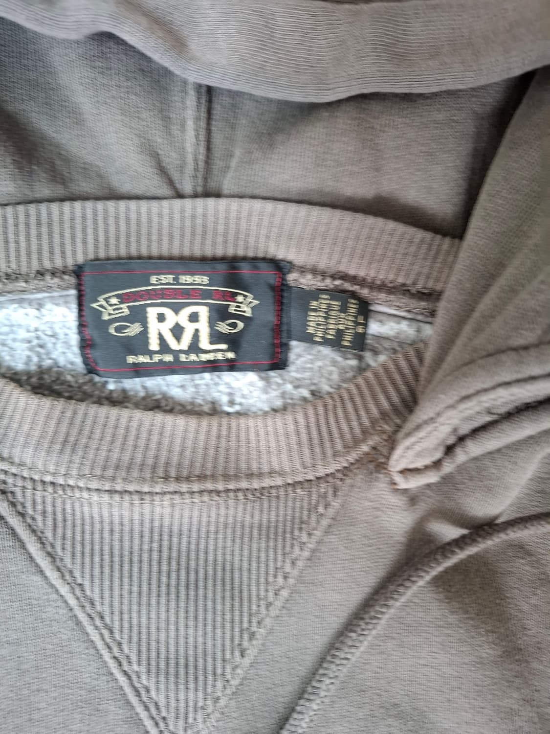 L RRL 더블알엘 랜치 로고 브라운 후드티 상품이미지2