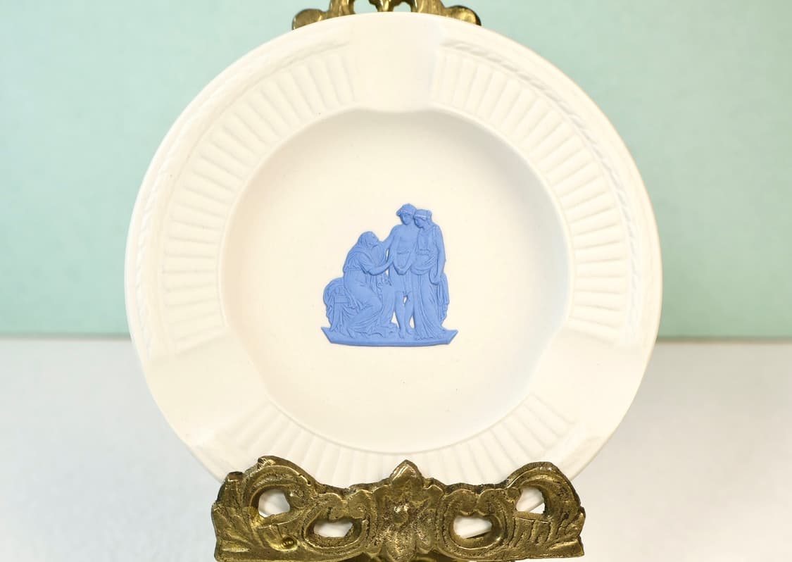 [영국엔틱] 웨지우드 제스퍼웨어 핀디쉬 테두리 장식접시_화이트 상품이미지2