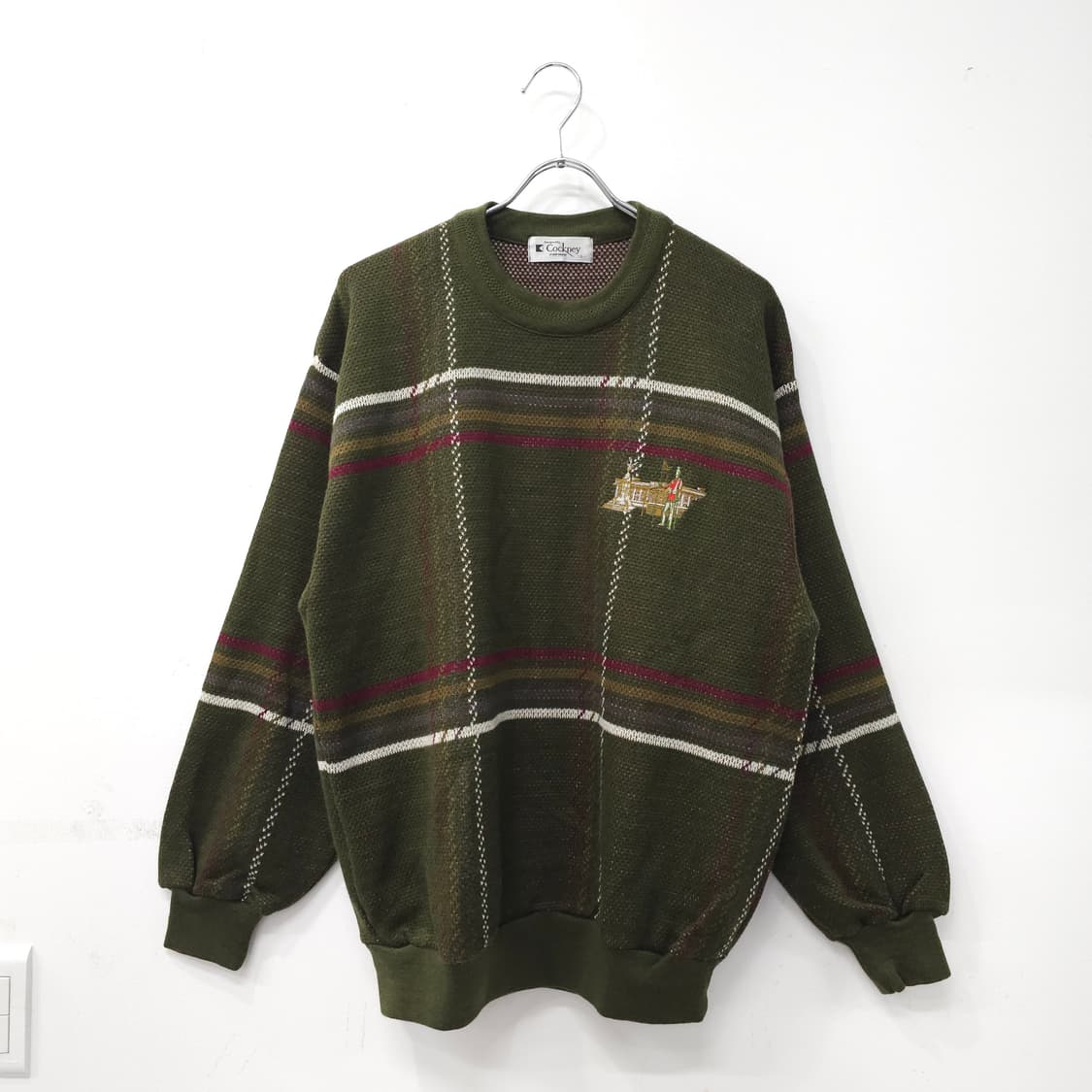 울혼방 카키 니트 상품이미지1