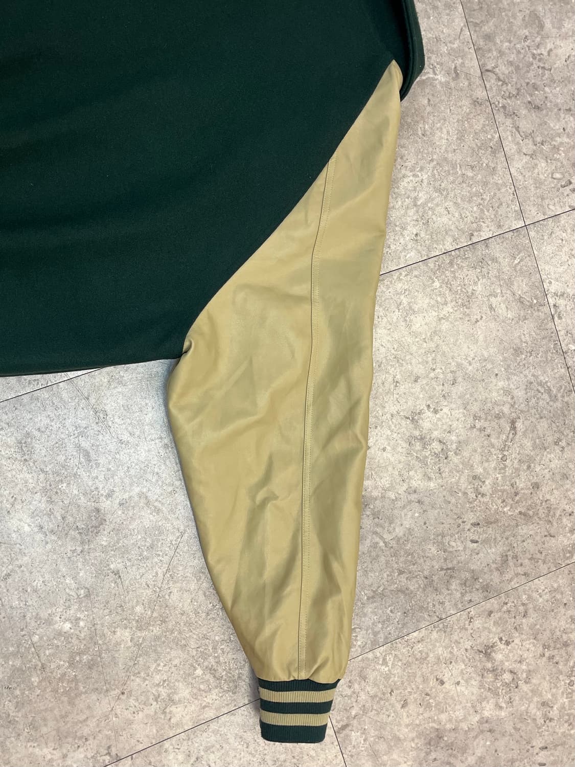 제멋 레더 바시티자켓 그린 2XL#csz2359  상품이미지9