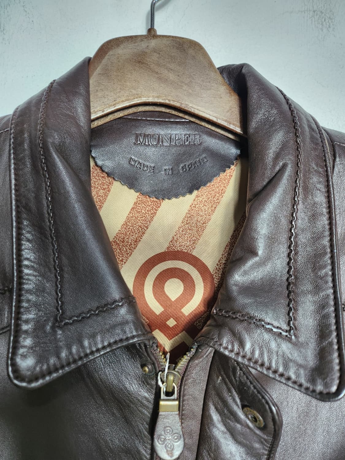 빈티지 브라운 가죽 자켓 상품이미지3