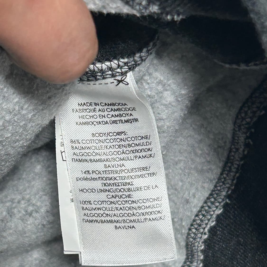 M 폴로랄프로렌 챠콜 기모 후드 집업 상품이미지5