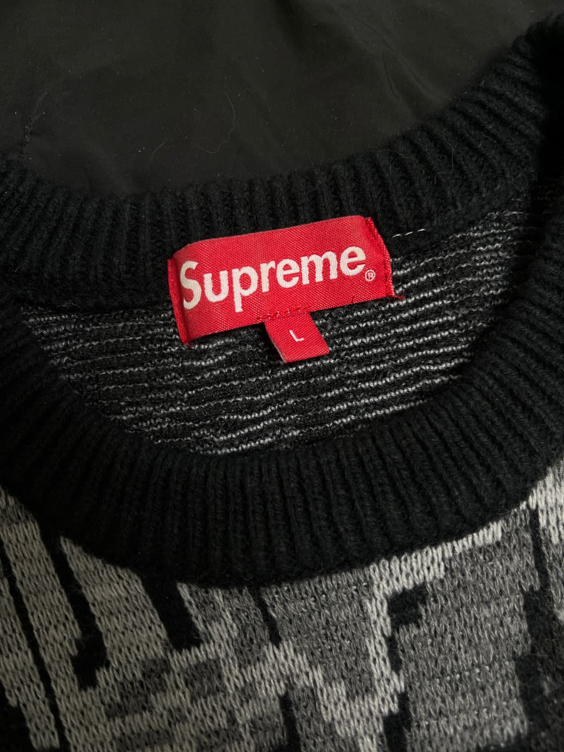 슈프림 크레바커 카모 스웨터 블랙 L 상품이미지3