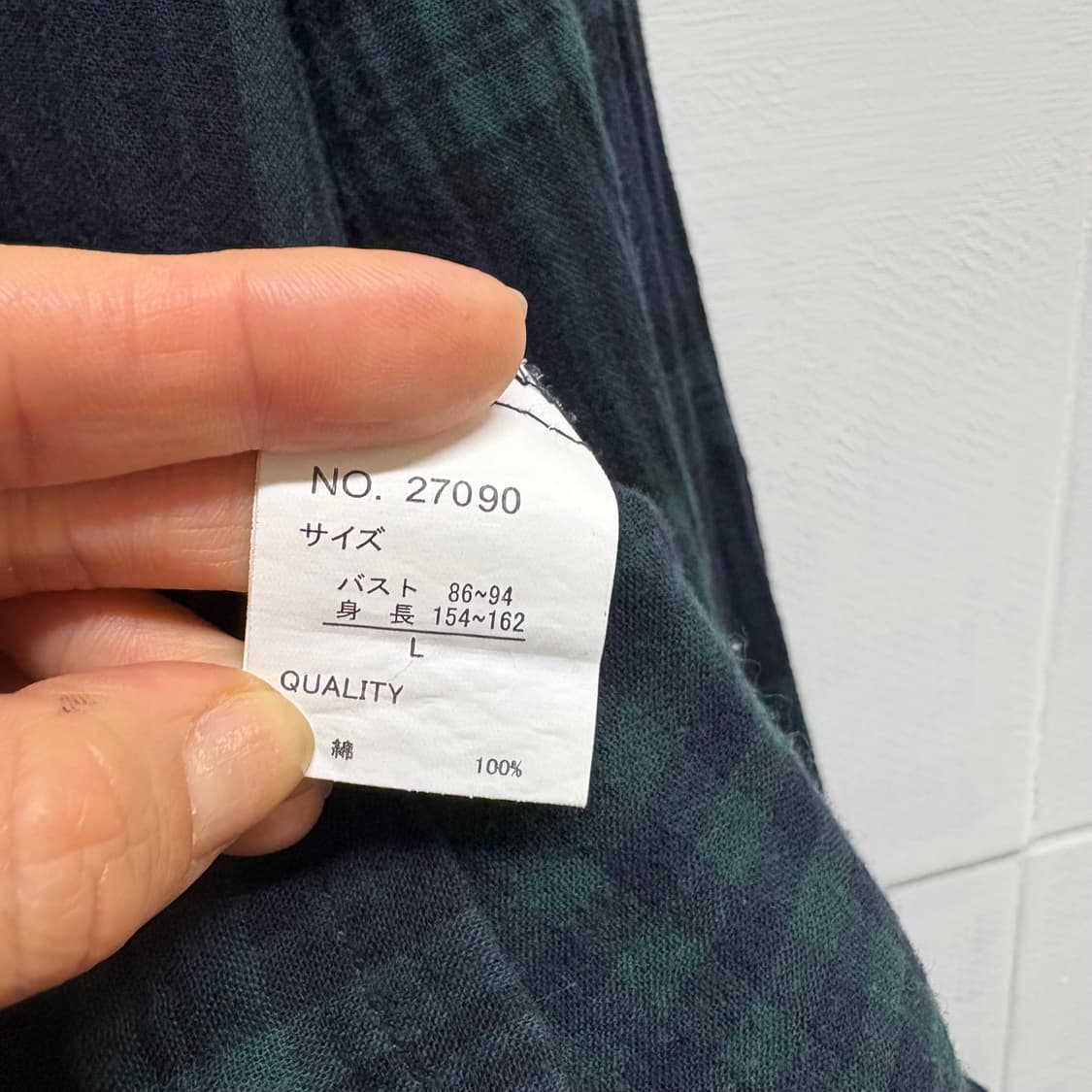 타탄체크 코튼 언발 모리걸 블라우스 JPN 상품이미지4