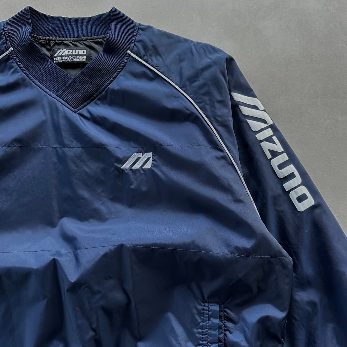 [L]미즈노 동계용 네이비 웜업 바람막이 상품이미지2