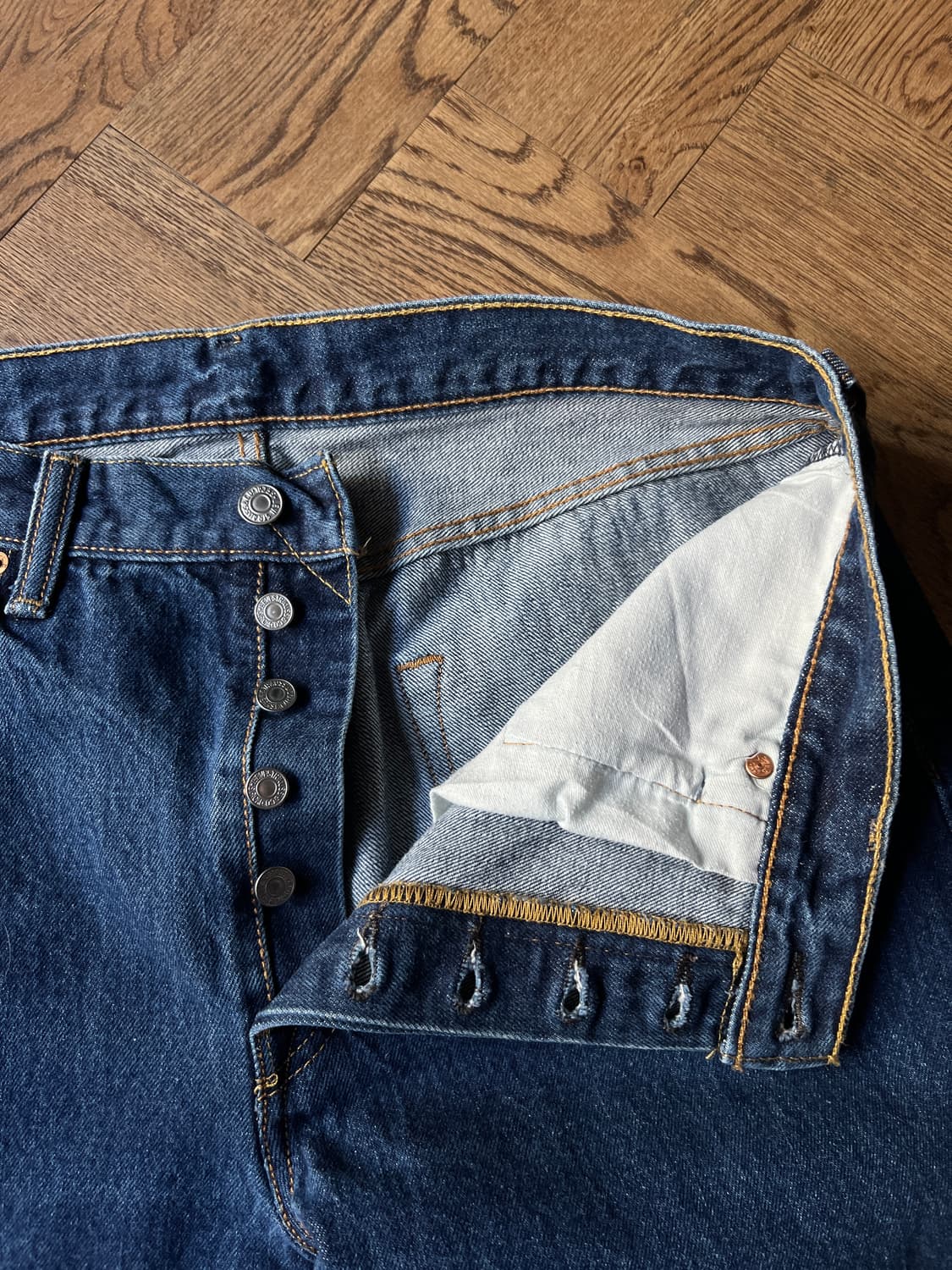 [34]리바이스 501 스트레이트 진청 데님 팬츠 상품이미지3