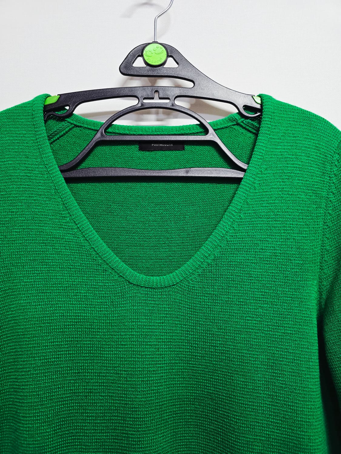 타임 초록색 브이넥 반팔 니트 원피스 상품이미지2