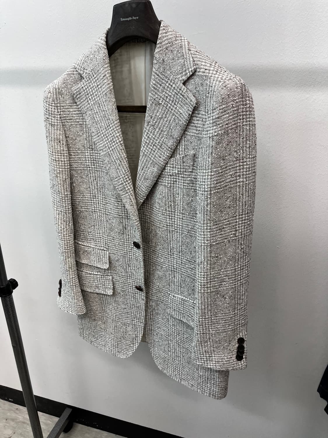 95) 수트서플라이 체크 린넨자켓  상품이미지1