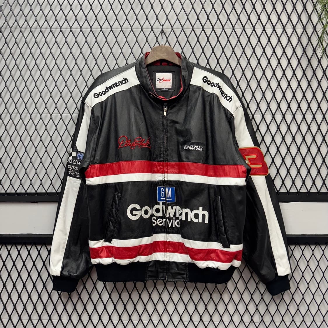 90s 바시티자켓 체이스 레이스웨어 데일 언하트 나스카 블랙 레드 상품이미지1