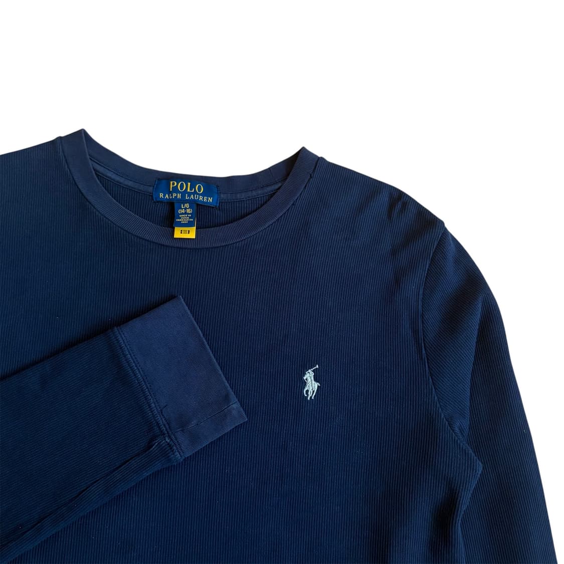 폴로 와플 롱슬리브 긴팔 T 상품이미지2