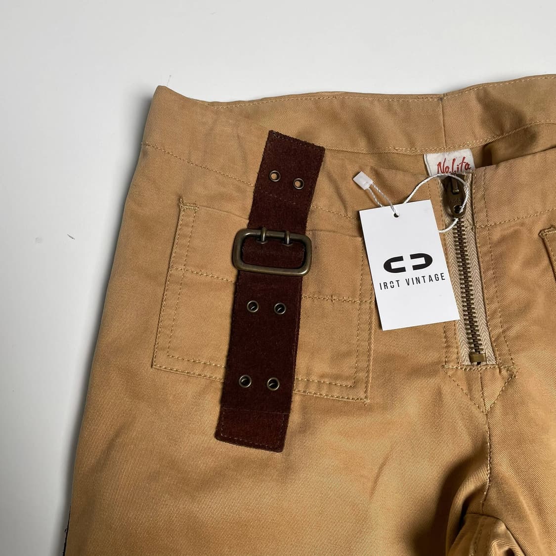 No.l.ita 사이드 스웨이드 라인 로우라이즈 팬츠 (italy)   상품이미지3