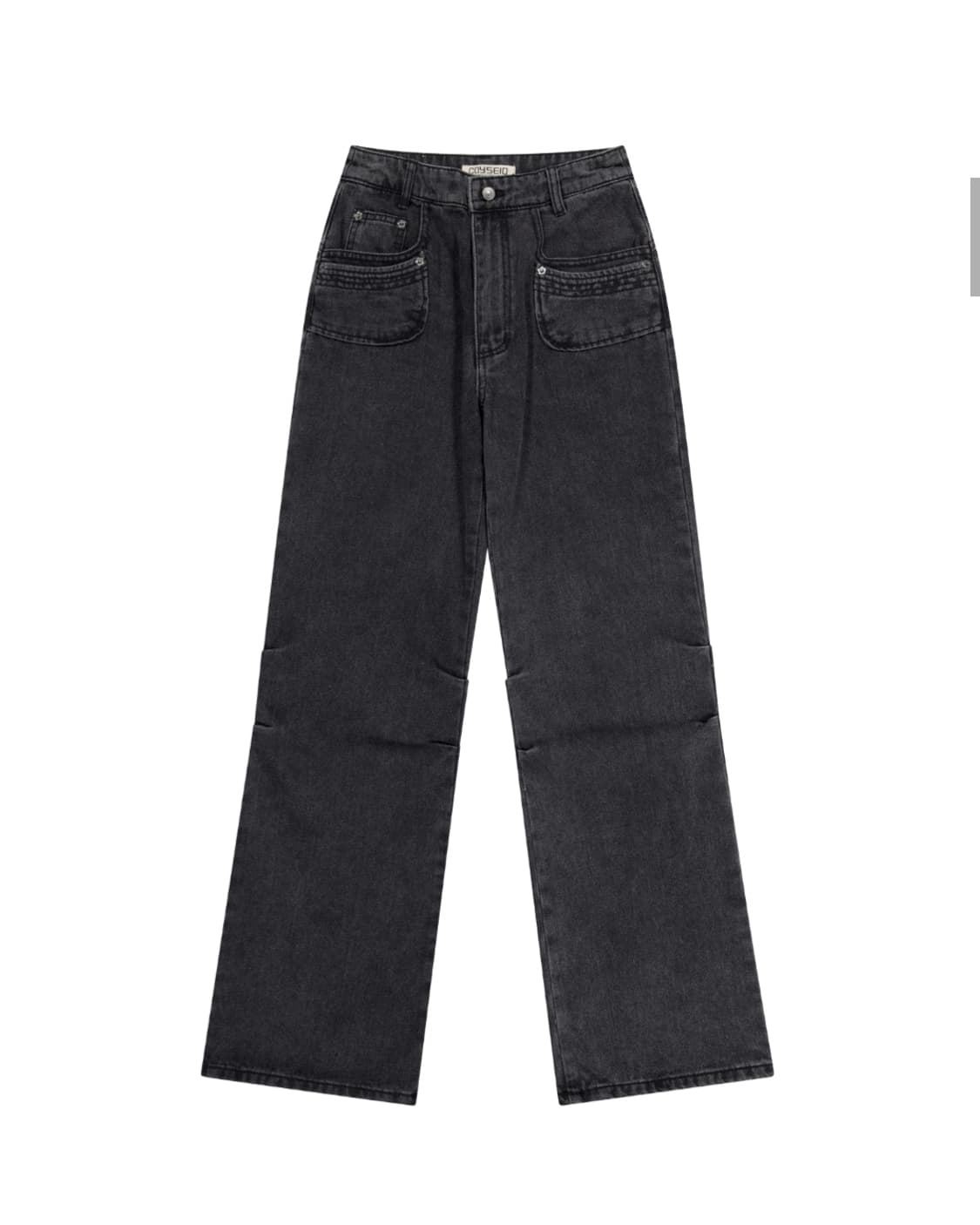 (새상품)코이세이오 플라워 스냅 데님 팬츠 상품이미지1