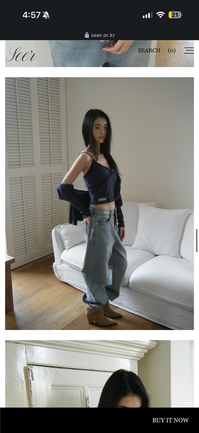 seer - love-touched cardigan set_navy 상품이미지2