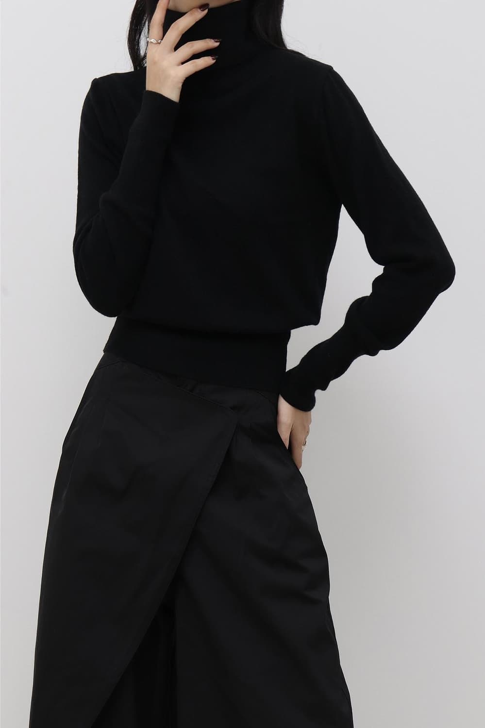 (당일발송) 트리밍버드 캐시미어 목 폴라 니트 판매합니다. 상품이미지2