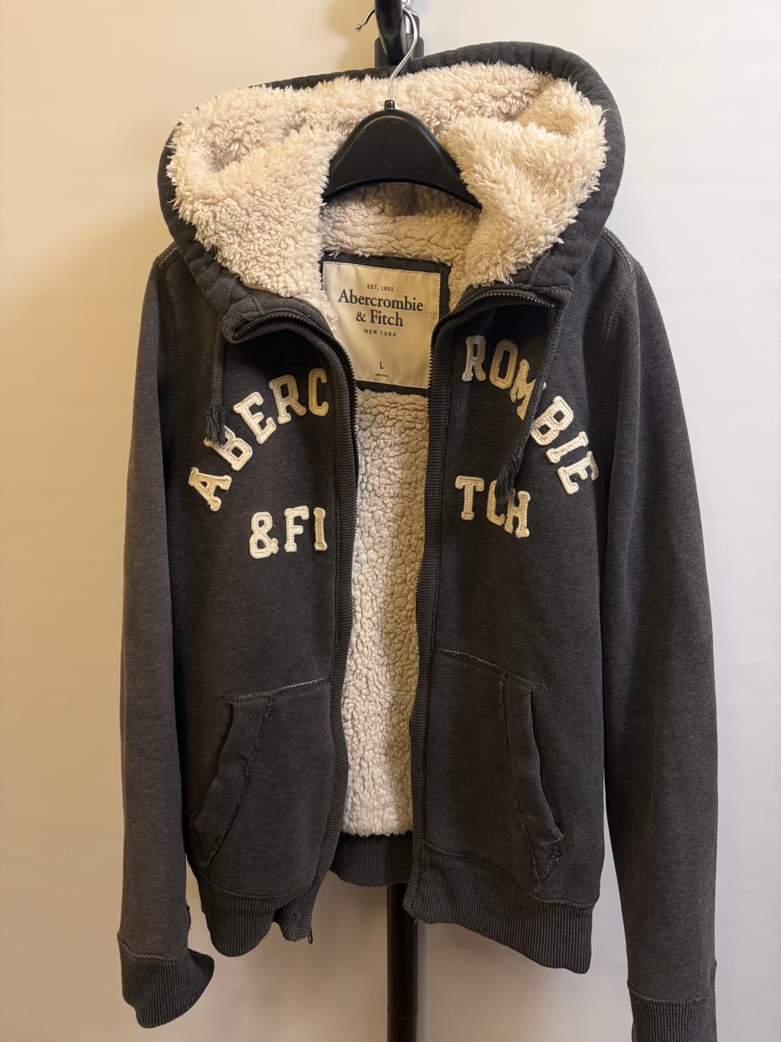 아베크롬비 양털 스펠아웃 후드집업 상품이미지2