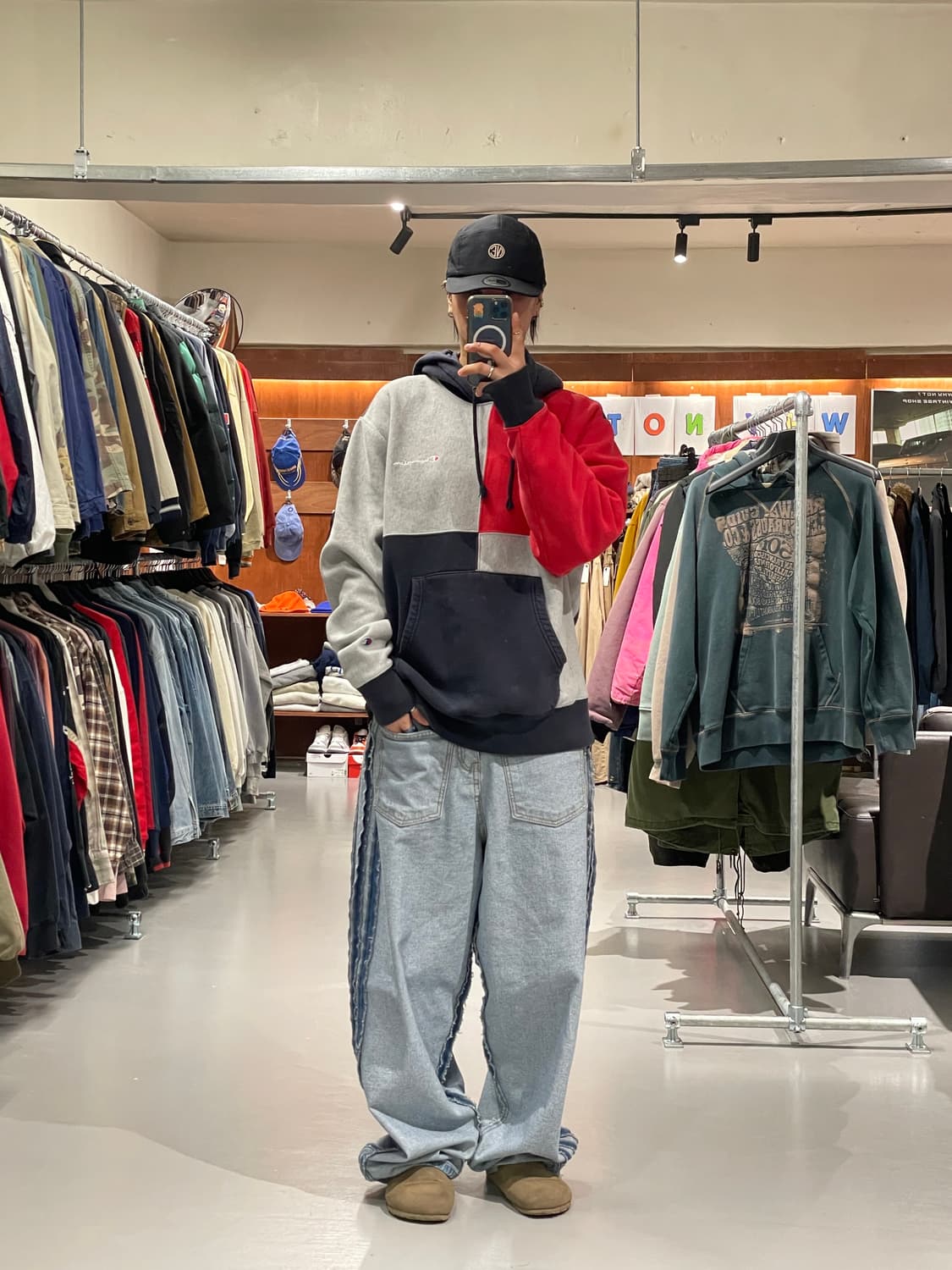 챔피온 리버스위브 후드티셔츠 상품이미지2