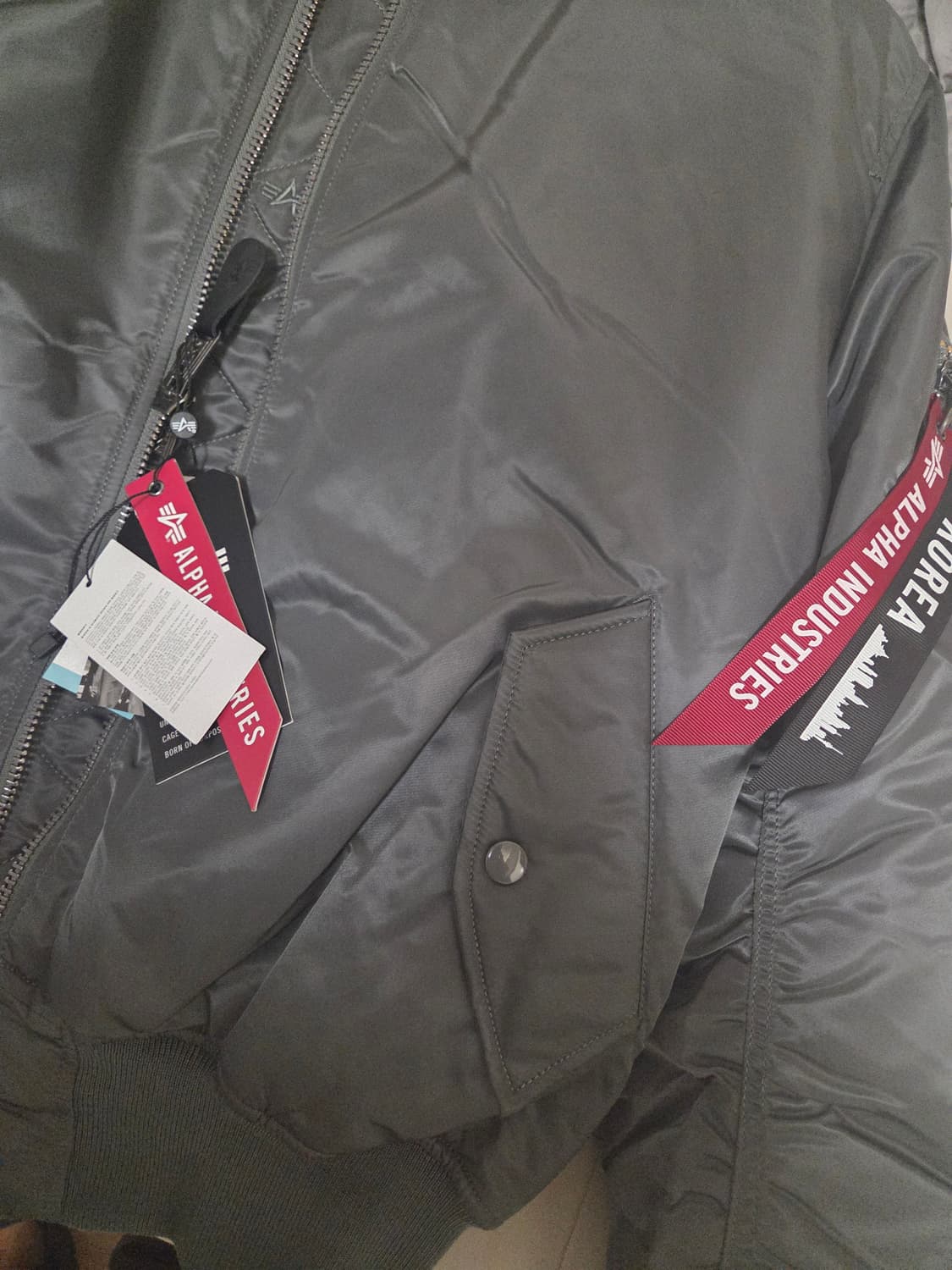 알파인더스트리 ma-1 건메탈 L 새상품 상품이미지2