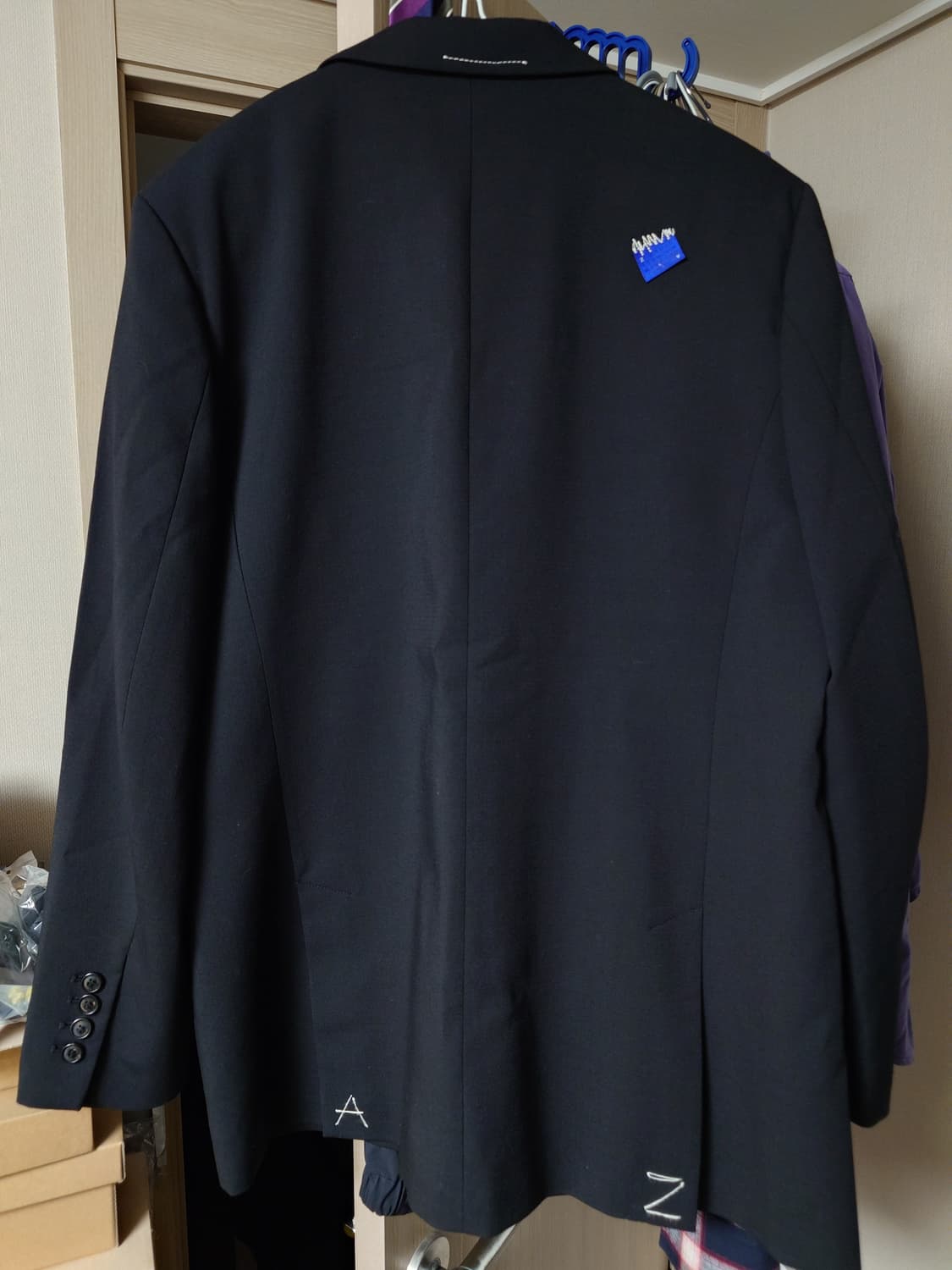 [M] 자라 x 아더에러 오버사이즈 블레이저 블랙 스티치 상품이미지2