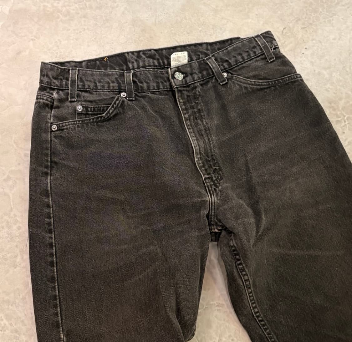 [36/30] 90s USA 리바이스 505 오랜지탭 블랙 흑청   상품이미지2