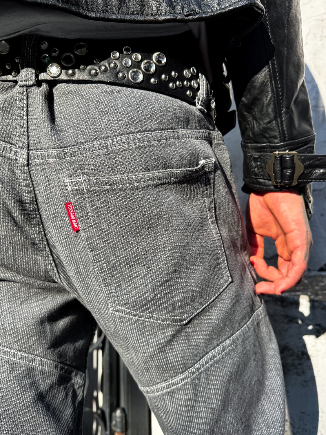 Stud & Cubic Western Buckle Belt 상품이미지8