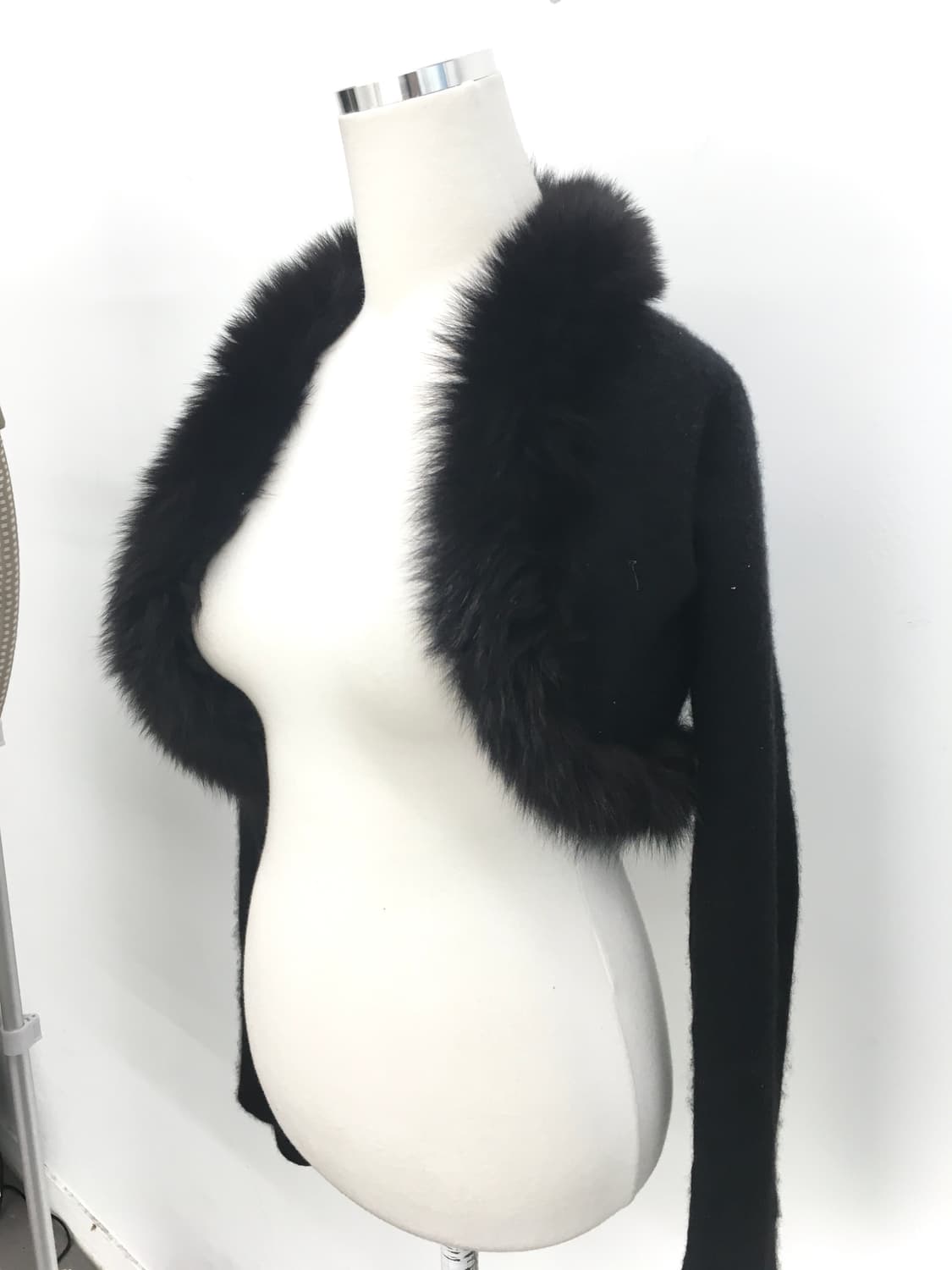 angora black trim bolero 상품이미지2